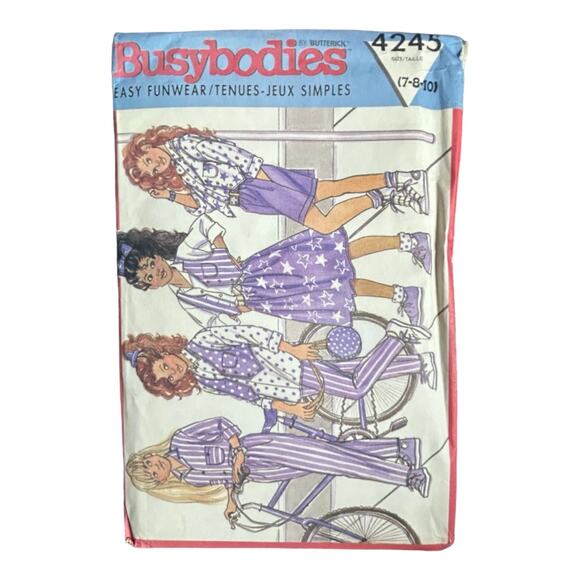 Busybodies 4245 Girls' Vest, Shirt, Skirt, Shorts & Pants Pattern - Size 7-8-10 - Picture 2 of 5